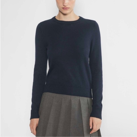 Sunday Best Aritzia Navy Blue Total Cashmere Blend Citron Sweater Size small - Picture 1 of 11